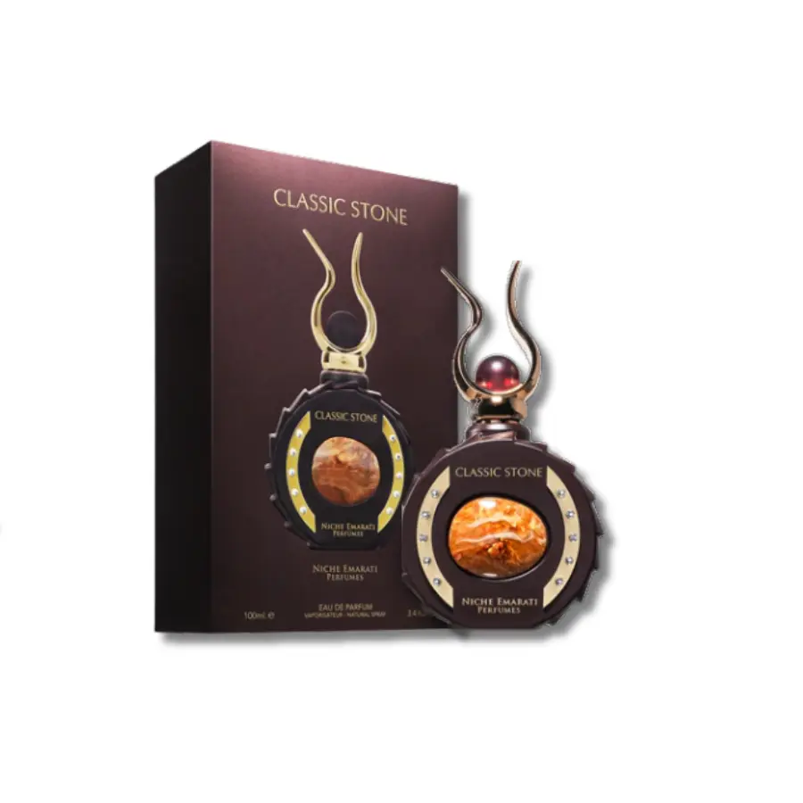 Lattafa Classic Stone Eau De Parfum - 3.4 fl oz Unisex Fragrance, Aromatic Woody Oud Musk, Deep Floral Roses Scent, Floral Woody Musk, Single Beauty & Personal Care Item, Aromatic Woody Fragrance