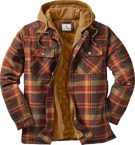 Legendary Whitetails Men's Maplewood Hooded Flannel Shirt Jacket Long Sleeve