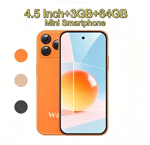 4.5 Inch Mini Dual SIM Android 14 Smartphone - 4000mAh Battery, 3GB RAM, 64GB Storage, Calling, GPS, Bluetooth, WiFi, Portable Micro Tiny Mobile Phone