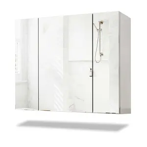 Sikaic 3 Doors Medicine Cabinet with Mirror White