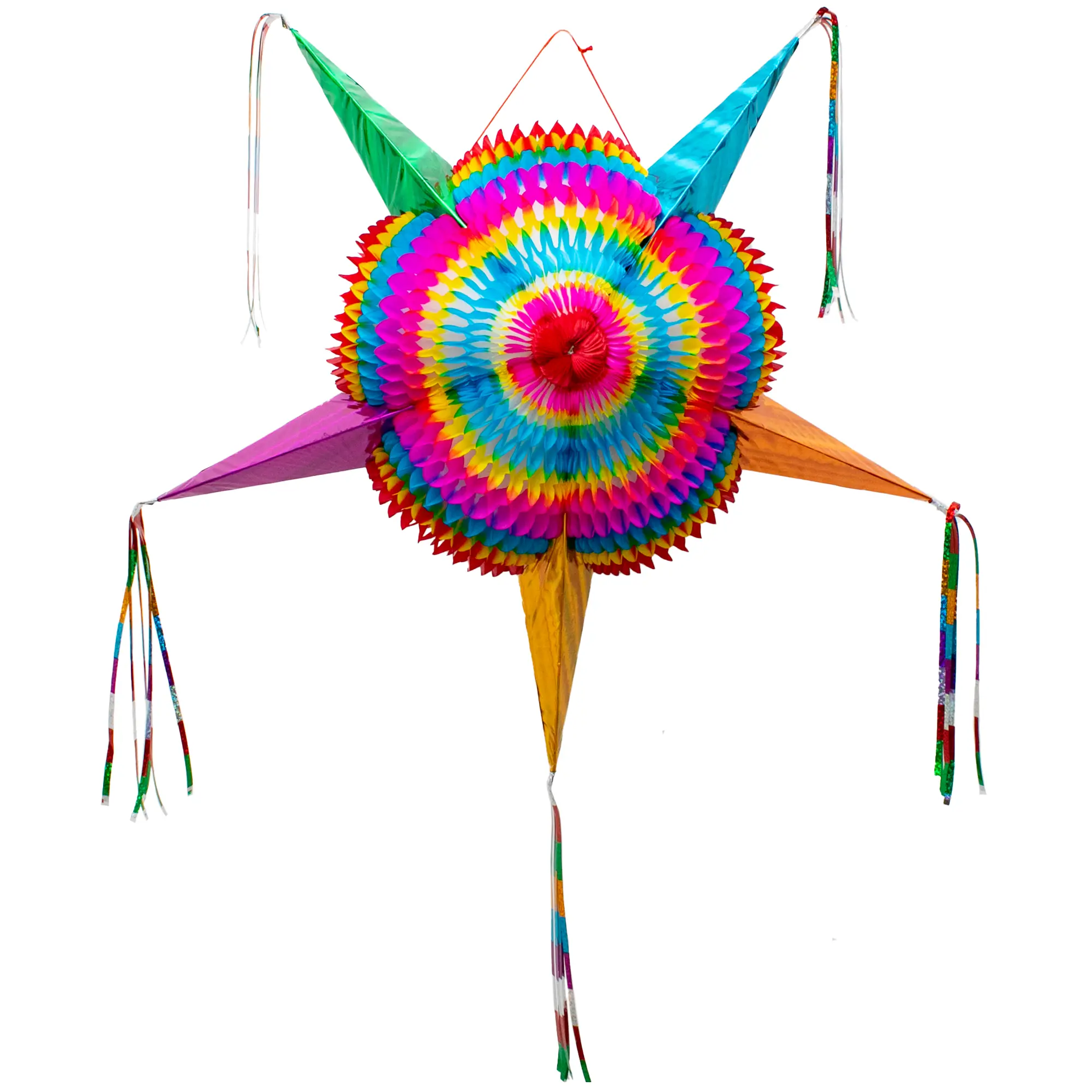 Mexican Piñata (Large 32 inches) - Colorful Handmade Foldable Large Pinata for Birthday Parties - Mexican Pinata for Kids - Cinco de Mayo Pinata - Piñatas para Cumpleaños