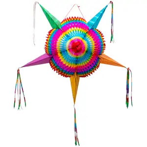 Mexican Piñata (Large 32 inches) - Colorful Handmade Foldable Large Pinata for Birthday Parties - Mexican Pinata for Kids - Cinco de Mayo Pinata - Piñatas para Cumpleaños