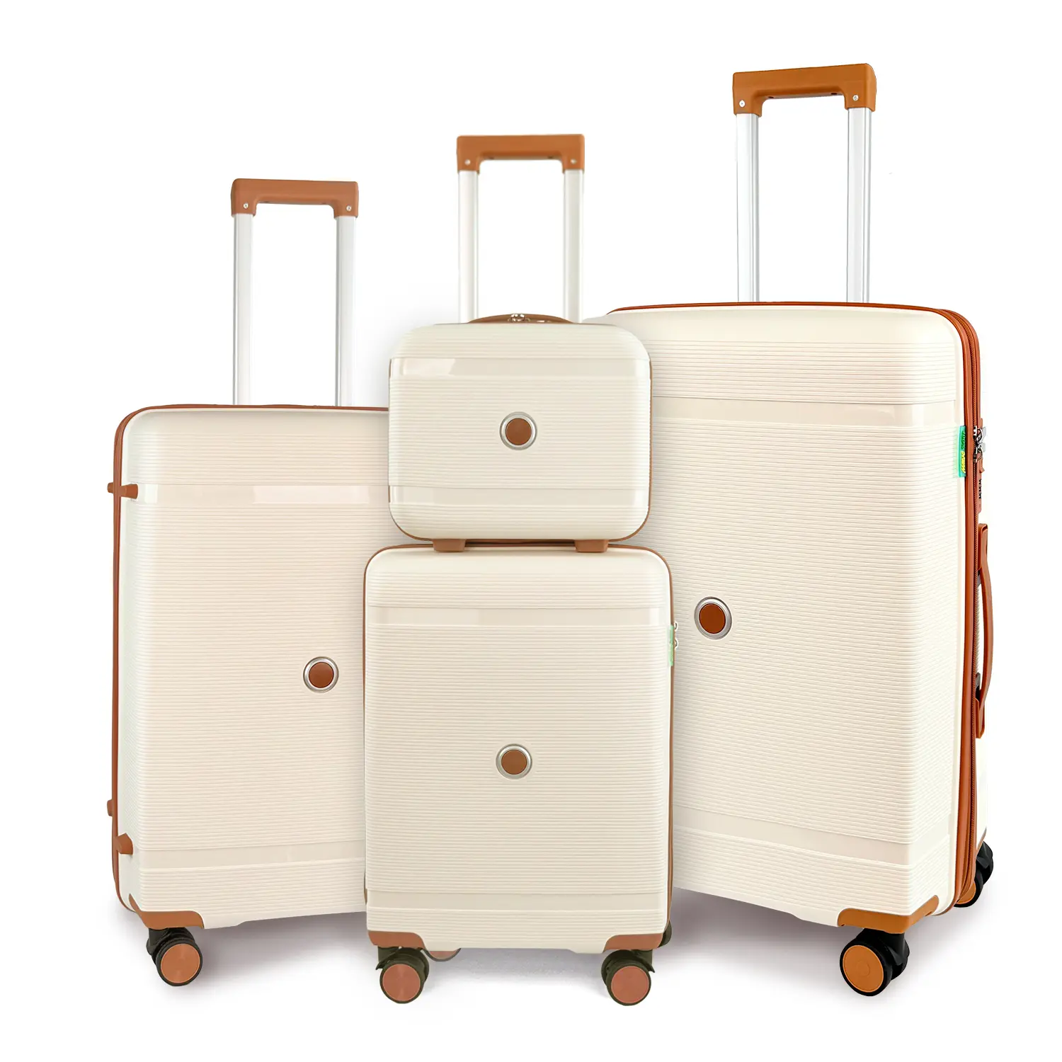 4 Piece Luggage Set TSA Lock Durable Traveling Bag with Double Spinner Wheels & Double-layer Zippers 13'' 20'' 26'' 28''