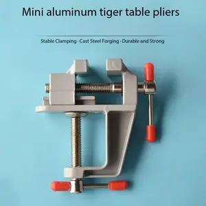 Mini Bench Vise for Home Use, Multi-Functional Lightweight Clamp Tool, Small Jaw Vice for Lab and Craft, Desktop Sculpting Fixture