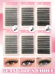 6 boxes of 480pcs super large capacity false eyelashes 30p+40p+50p multi style mixed false eyelashes 10-16mm mixed eyelash cluster fluffy c-roll natural thick soft lightweight false eyelashes natural reusable false eyelashes