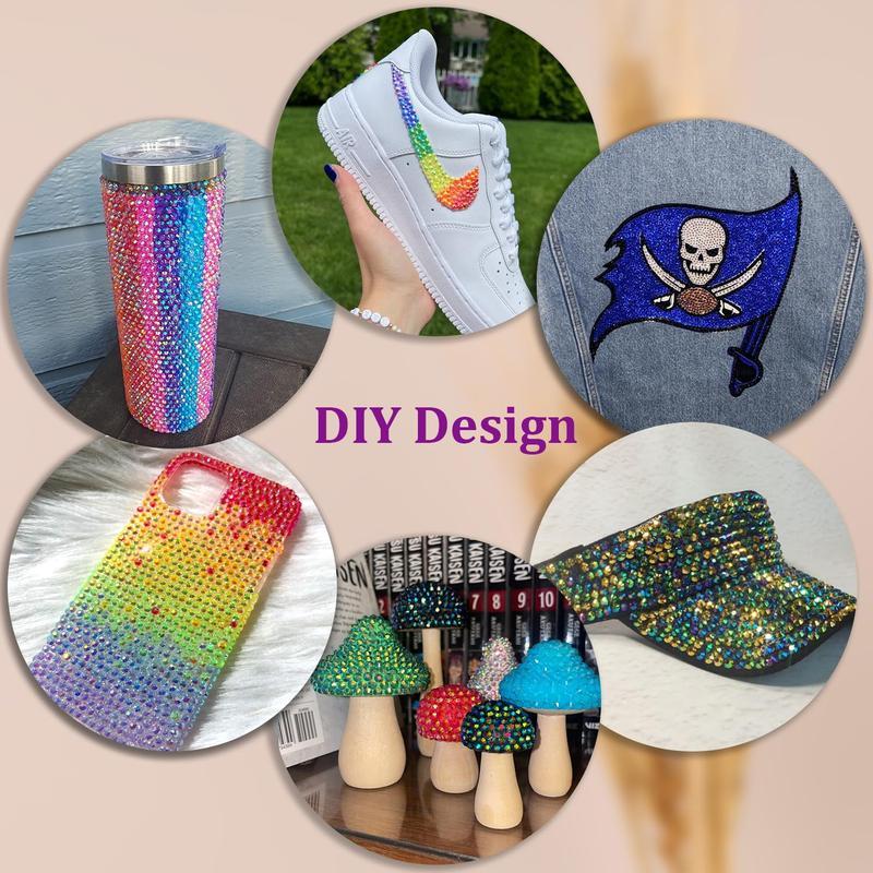 30000Pcs Resin Jelly Rhinestones for Bedazzling, Multicolor 3mm Flatback Gems for Diamond Art, Bedazzler Kit with 3Pcs 10ml B7000 Jewelry Glue for Crafting Crafts Book Shoes Nail Art Makeup, Christmas Gift