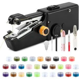 Sewing Machine - Mini Quick Sewing Machine - Black - About 21x6.5x3.5cm/8.27x2.56x1.38inch -,
