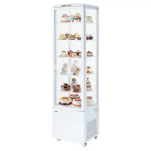 VEVOR Refrigerated Display Case, 9.8 Cu. Ft./ 278L Large Pastry Display Case, 5-Tier Commercial Cake Refrigerator with LED Lighting, TURBO Cooling, Frost-Free Air-Cooling, for Bakery, Dessert Shop