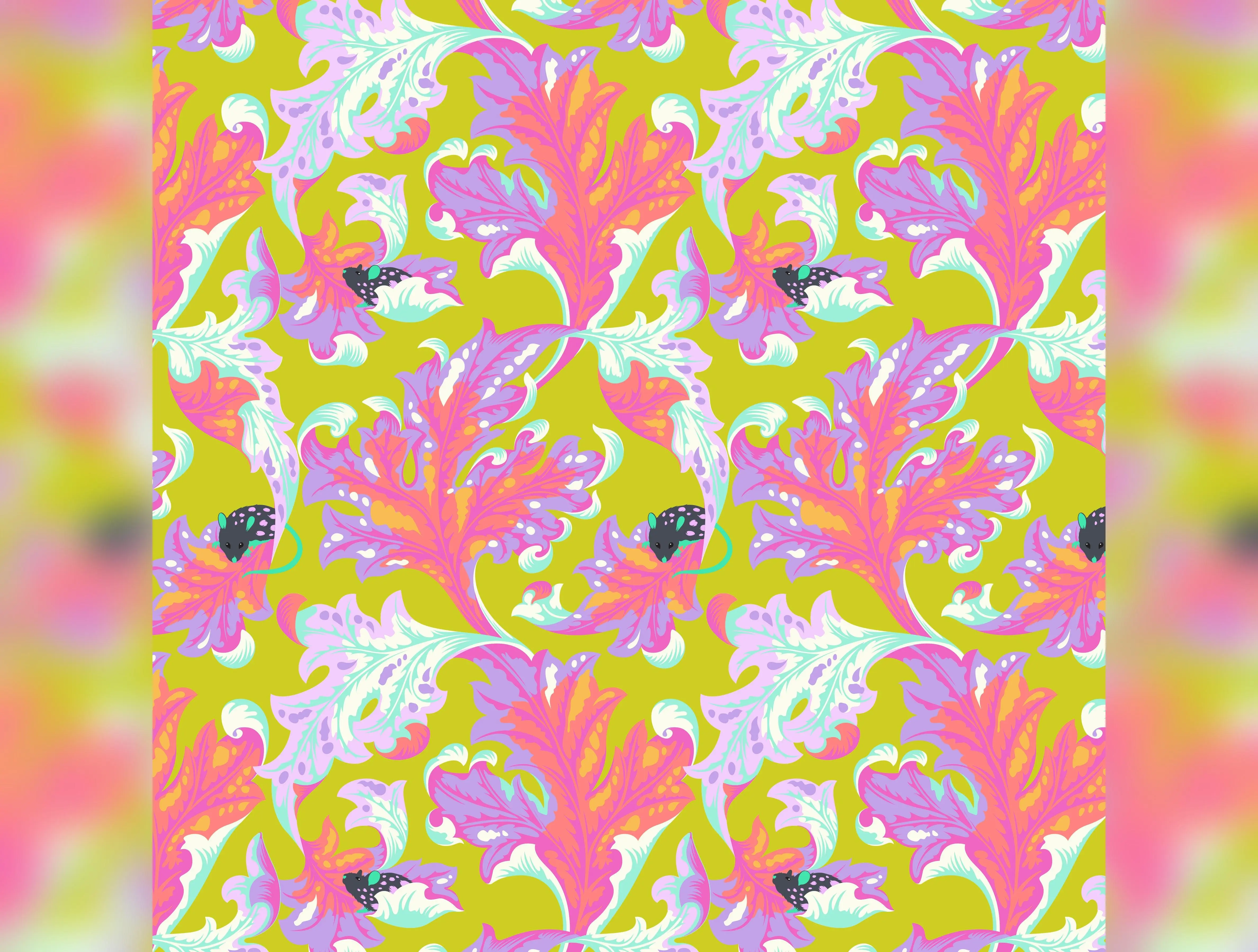 Tabby Road | Eek Elektroberry by Tula Pink | Quilting Cotton