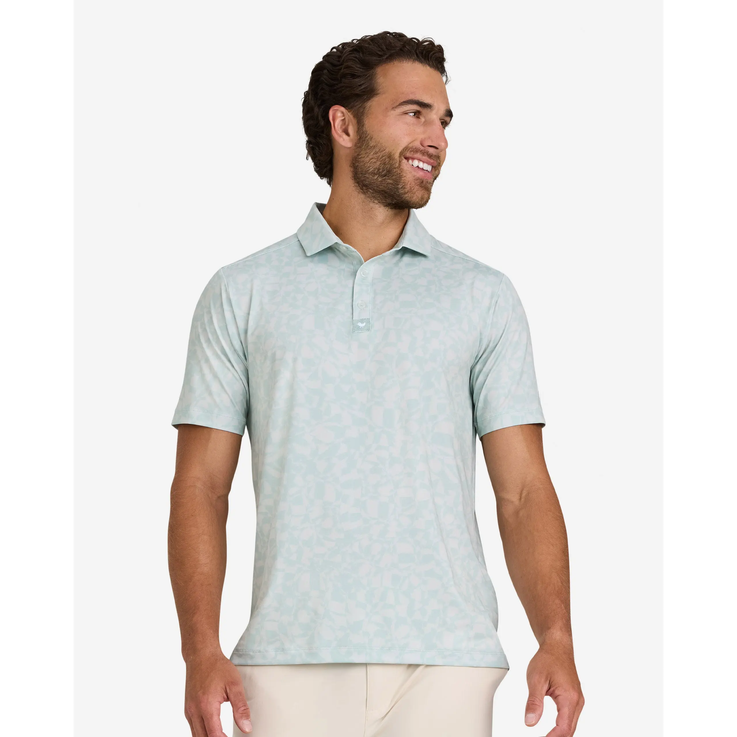 Chipped Groove Men's Polo in Sage