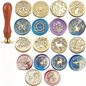 Cartoon Anime Fire Paint Seal Set Cute Fire Paint Seal Seal Headband Handle Wax Seal Seal Stamp Wax Stamp Kit Toy for Christmas Wedding Party Envelope Gift Wrapping