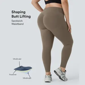 Halara UltraSculpt High Waisted Scrunch Butt Lifting Tummy Control Pocket Shaping Training Plus Size Leggings