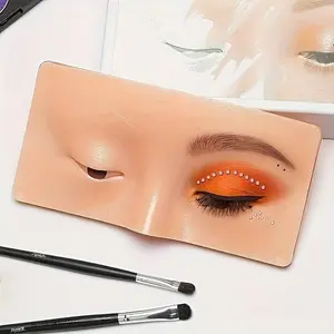 1PC Silicone Makeup Practice Board for Eyebrows & Eye Makeup - Reusable Training Pad, Fragrance-Free, Ideal for Beginners & Professionals, Cosmetic Makeup Tool