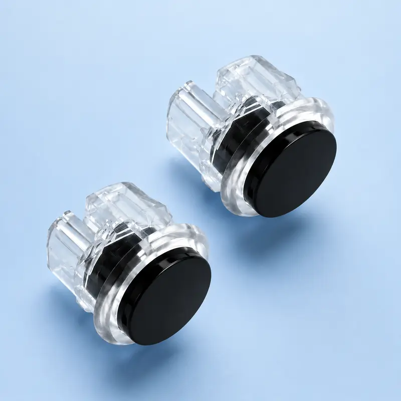 Small Transparent Round Cap Push Button Switch - Press Action, On-None-Off Function for Trading Card Accessories & Collectibles
