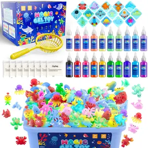 Joyfresh DIY Aqua Fairy Gel Squishy Kit Create Magical Water Creatures, Colorful Gel Craft Toy with Molds, Fun Educational Gift for Kids