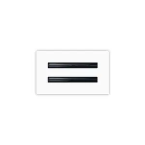 BUILDMART - 8x4 White Modern AC Vent Cover - Decorative Air Vent - Standard Linear Slot Diffuser - Register Grille for Ceiling, Walls & Floors - Texas Buildmart