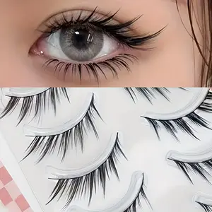 Lightweight Fox-eye False Eyelashes – Natural All-in-one Design for Everyday Wear and Parties, Extended At The Ends, Beginner-friendly, Perfect for Halloween and Cosplay, Cute Lashes, Party Eye Makeup, Voluminous and Curled Style, Cosmetic