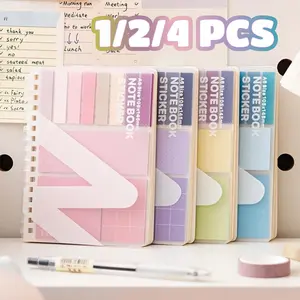 Notebook Set, 1 Count Convenience Notes Including 60 Sheets Sticky Notes, Adhesive Stickers, Index Tabs & Notebook, School Office Supplies, Removable Dividers Tabs, Sticker Packs