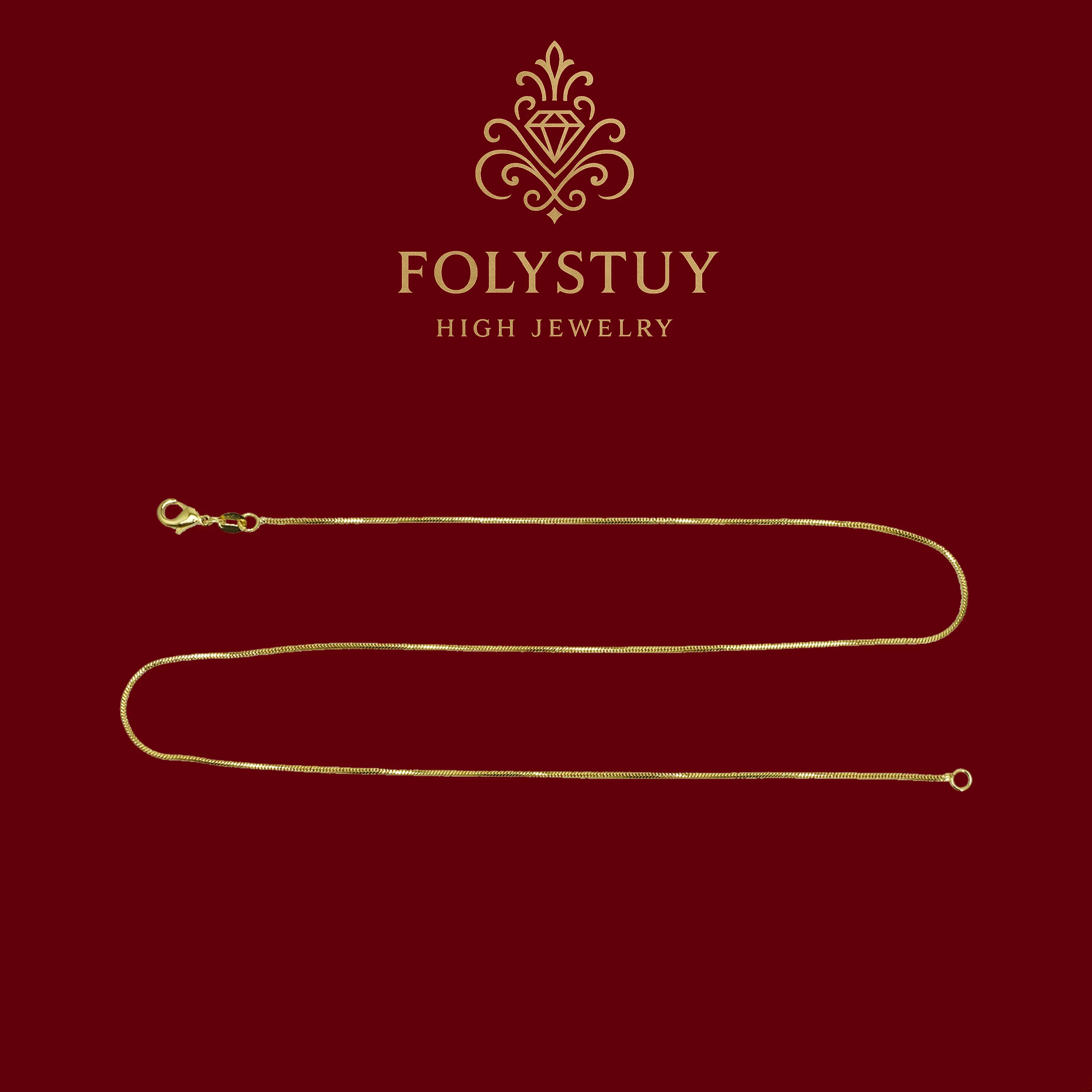 [1.2mm-It is 17.52 inches long][FOLYSTUY (Y152)] Snake bone chain necklace, unisex, for everyday wear, fashionable accessory.