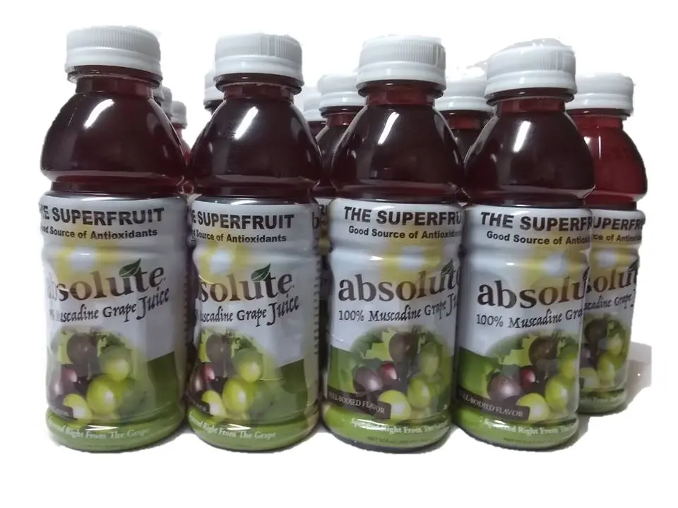 absolute 100% Muscadine Grape Juice 10 ounce (12 pack) Beverage Fruit