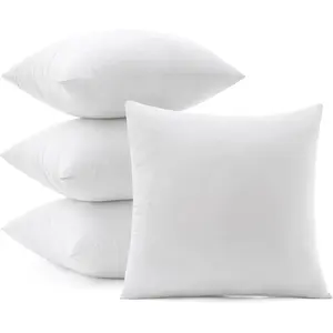 Pillows Inserts, Pack of 4 18x18 Inch  Virgin Microfiber Filling Throw Pillows for Bed Couch Sofa