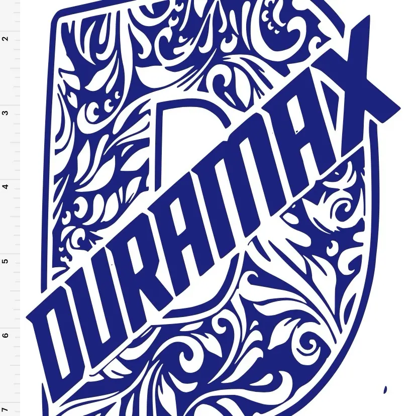 Customizable Leather Pattern Duramax Car Decal