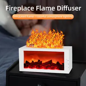 Fireplace Essential Oil Diffuser with Remote Includes 3 Oils for a Cozy Home Perfect Gift Idea with Sweet Orange Tea Tree & Lavender