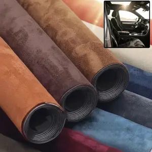 Self-Adhesive Suede Leather Wrap Sticker for Car Interior - Removable, Waterproof, Scratch-Resistant Home Decor Film - 1 Roll