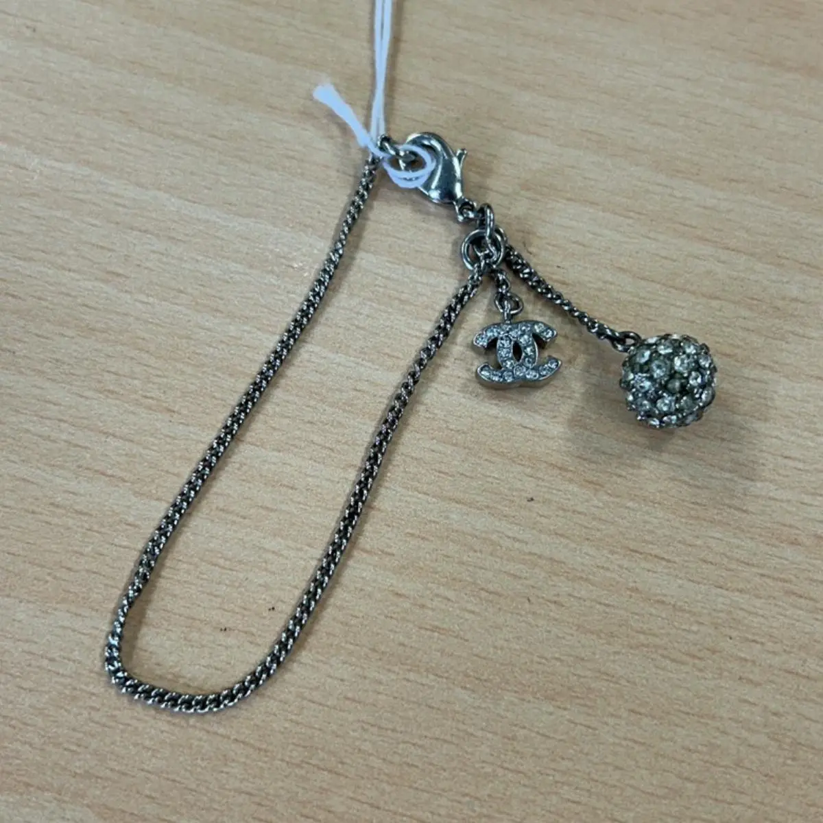 Pre-owned CHANEL As Shown Shoulder Bags CC Logo Rhinestone Ball Charm Bracelet 10272513