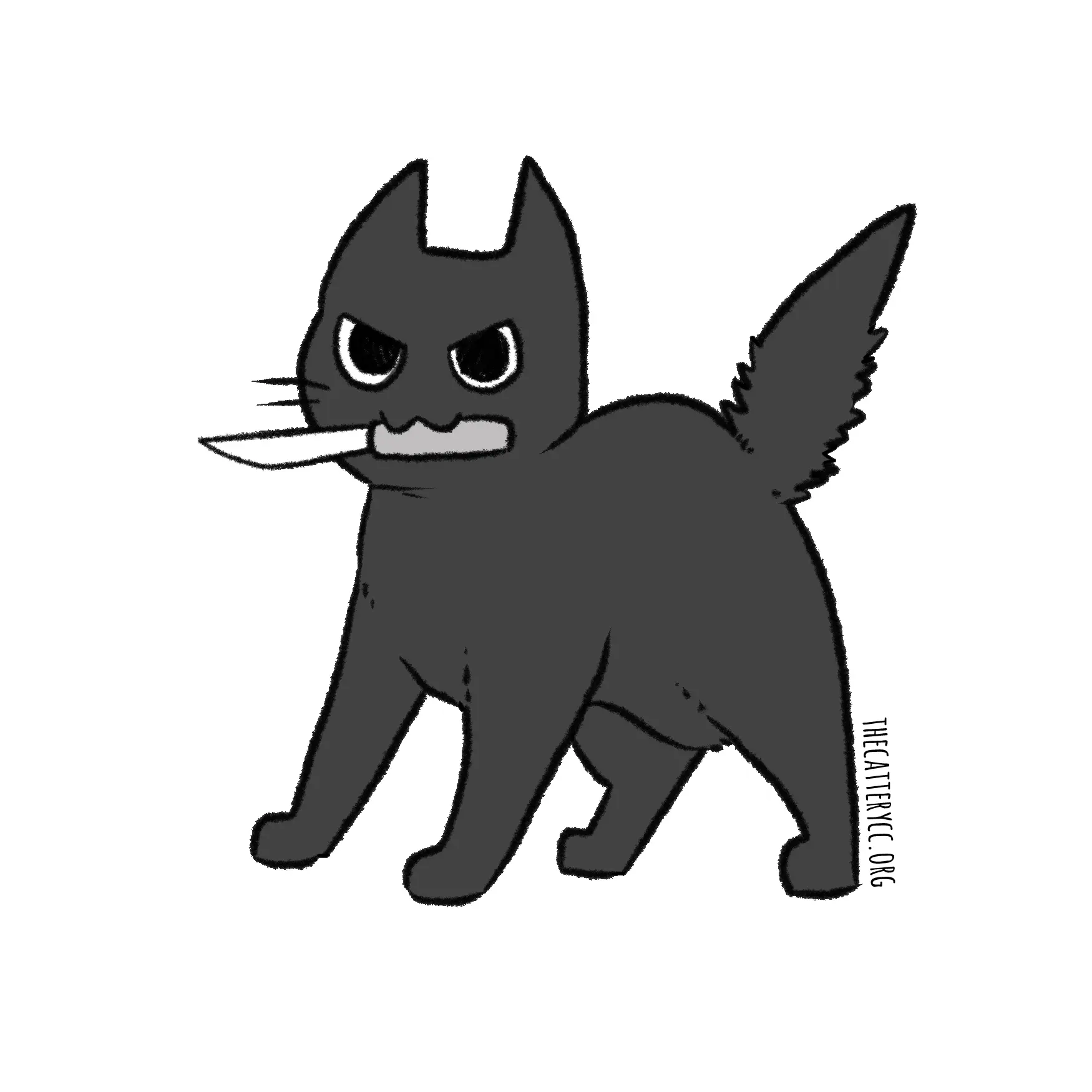 Murdery Black Cat Sticker