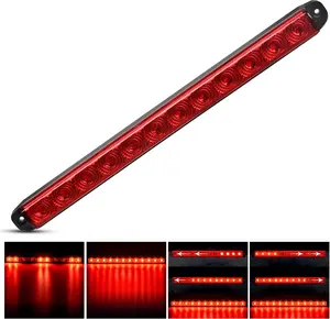 Nilight 16 in 12V LED Trailer Light Bar - Waterproof Rear Marker ID Bar with Red Running Brake Sequential Turn Signals, Tail Light Assembly, for Car, Trailer, Boat, Led Lights Car
