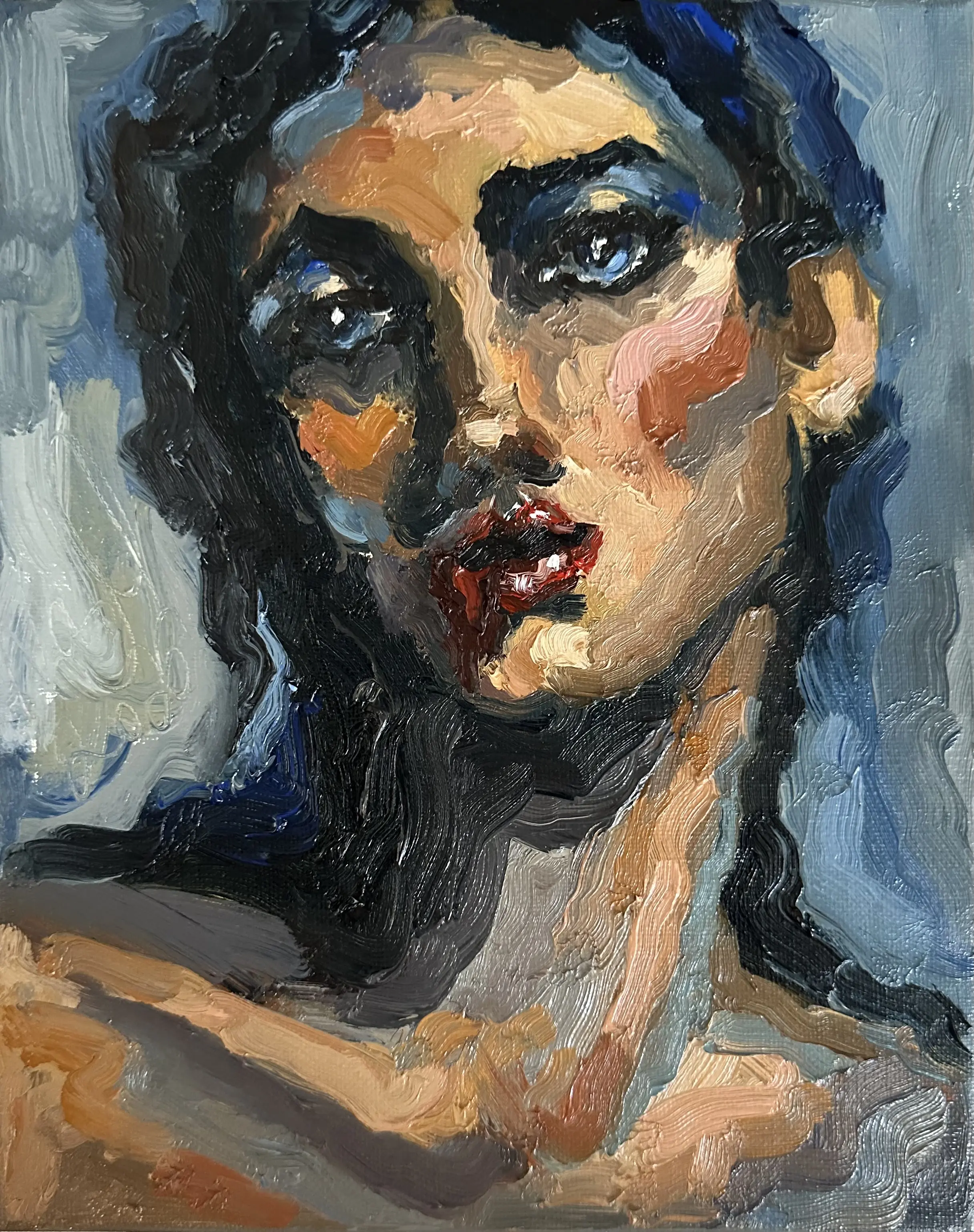 Original Oil Portrait Painting | Expressive Female Portrait | 8×10 in | Signed by Artist