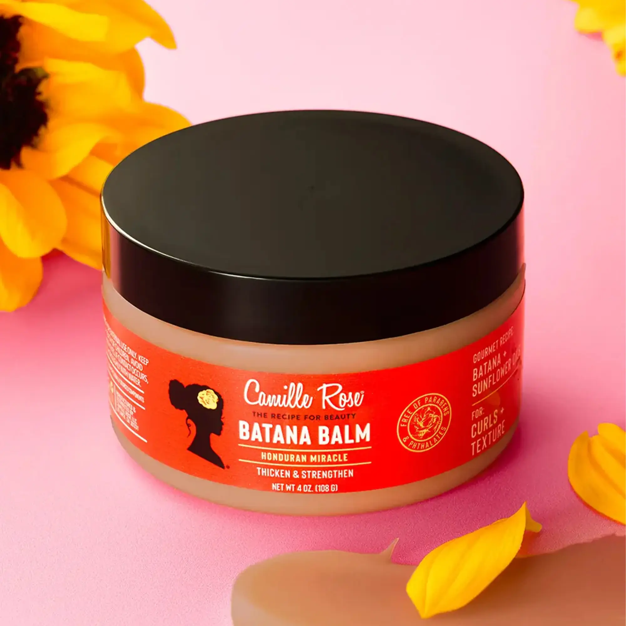 Camille Rose Pure Batana Oil Honduran Miracle Balm, 4 oz,  Moisturizing Hair Balm, Locks in Moisture, Softness, for Curly, Coily & Textured Hair