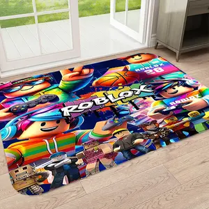 Roblox Theme Rug Promotion, Game Rug, Home Decor Rug, High-End Printed Durable Door Mat, Living Room Decorative Rug, Home Decorative Rugs, Suitable for Bedroom, Bathroom, Kitchen, Laundry Room, Study