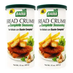 BADIA Complete Flavor Seasoning Bread Crumbs, 15 oz, Pack of 2 - US-Packaged Food for Meals