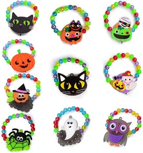 Halloween Treats 20Pcs LED Bracelets Flashing Glow in The Dark Toys Party Favors for Kid Toys Trick Or Treat Light up Toys Non Candy Gift Bag Fillers