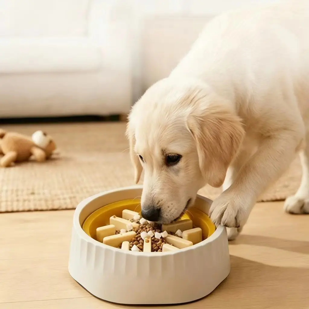 Slow Feeder Dog 3 Cups Capacity for Medium to Large Dogs Slow Feeding Non-Slip ,Anti-Gulping and Anti-Choking ,Bloat Stop Maze Dishes ,Removable and Easy Clean  large breed