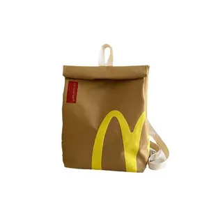 Cute Backpack Casual Canvas Shoulder Crossbody Bag Pendant Suitable for both boys and girls