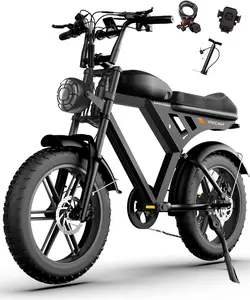 Movcan V30/V30 Max Adult Mountain Ebike - 1500W Peak Power, 28-32MPH Speed, 48V 15.6Ah Removable Battery, 70mi Range, 20" Fat Tires, Full Suspension, Dual Disc Brakes, 7-Speed, LED Headlight, UL 2849 Certified Off-Road Mountain Ebike