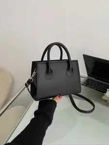 25 fall&winter Women's Leather Handbag, Plain Design Crossbody Bag, Handbag Shoulder Bag, Casual Style for All Seasons, Fashionable Commuter Travel Accessory, Trendy Commuting Bag, Crossbody Purse