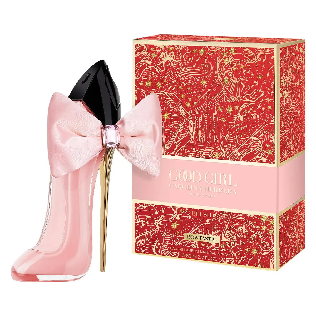 Carolina Herrera Good Girl Blush Bowtastic Collector Edition Eau de Parfum for Women, Pink Stiletto Bottle, 2.7 fl oz / 80 mL