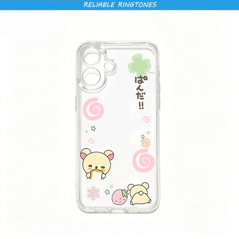 Phone Case - Cartoon Transparent Rilakkuma  Full-Cover TPU Case For iPhone 17 16 15 14 13 12 11   - The Fashionable Design Phone Case Best New Year Gift For Fans!