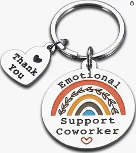 Coworker Gifts for Women Work Besties Gifts for Women Social Worker Keychain Funny Coworker Gift for Employee Work Bestie Office Gift for Coworkers Emotional Support Coworkers
