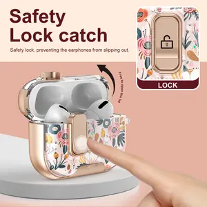 Creative Lockable Pop-Up Earphone Case for AirPods Pro 3, Compatible with AirPods 1/2/3/4, Stylish Protective Cover Protection