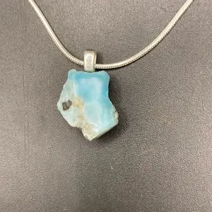 Dainty larimar pendant