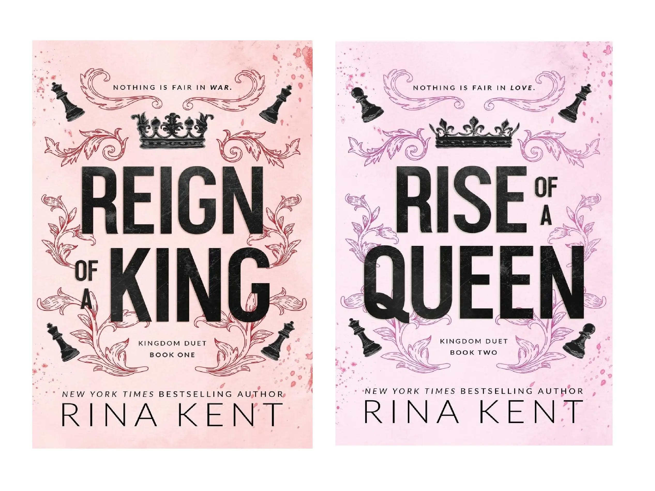 Kingdom Duet Romance Fiction Books 2-Book Series by Rina Kent: Reign of a King, Rise of a Queen (Paperback Novel)