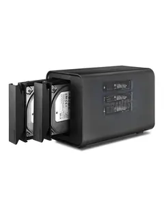 TERRAMASTER D5 Hybrid HDD NVMe Enclosure - USB 3.2 Gen 2 10Gbps Type C 5Bay USB Storage Supports RAID 0/1/Single/JBOD Unique 2+3 RAID Hybrid Disk Array (Diskless)