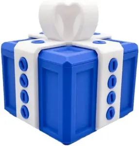 Gift Box, Prank Screw Box, 3D Printed, Hilarious Money Card Container (Blue Box With White)