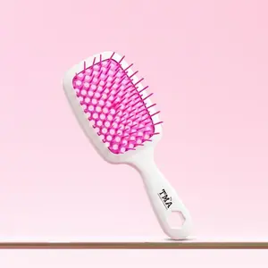 White Detangling Hair Brush for All Hair Types - Gentle on Waves Curls Coils - Perfect for Detangling Blow Drying Styling Detangler Combs Hair Care Comb
