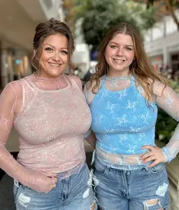 Mesh Lace High Neck Design Long Sleeve Fitted Top